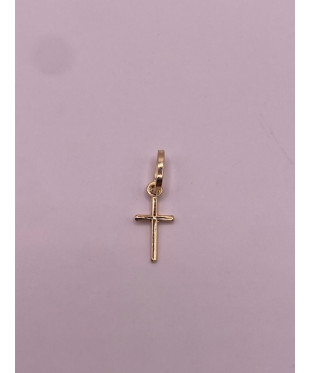 Cruz de ORO blanco, 18 KTS,...