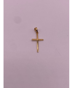 Cruz de ORO blanco, 18 KTS,...