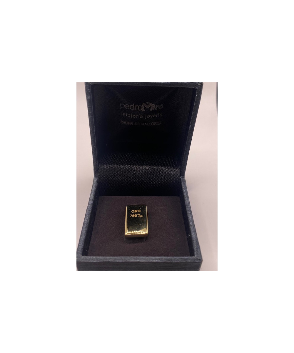 Lingote de ORO 18 KTS, 750 m/m. 2,5 gramos.