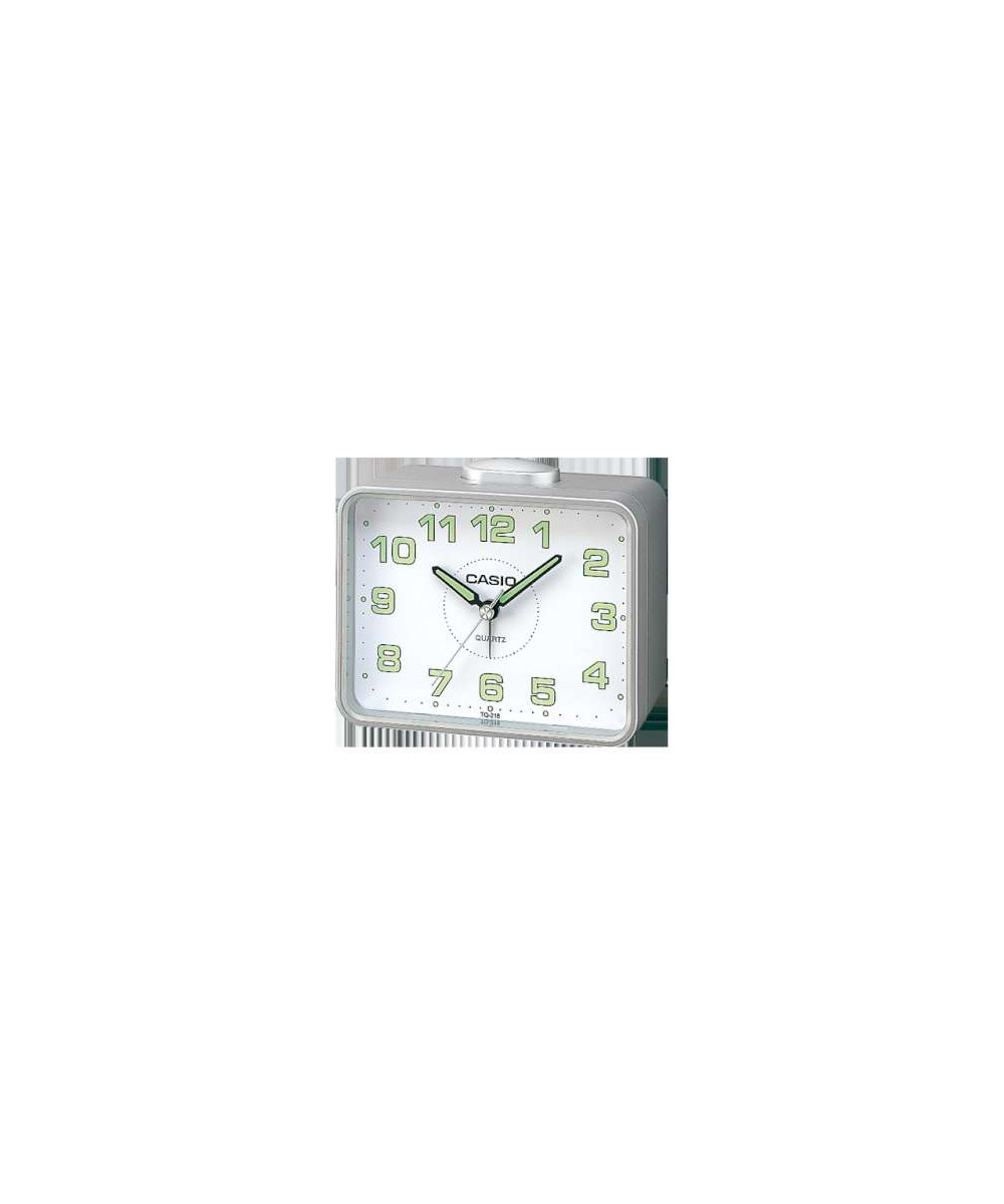 Reloj despertador CASIO TQ-218 en diferentes colores, con pila.