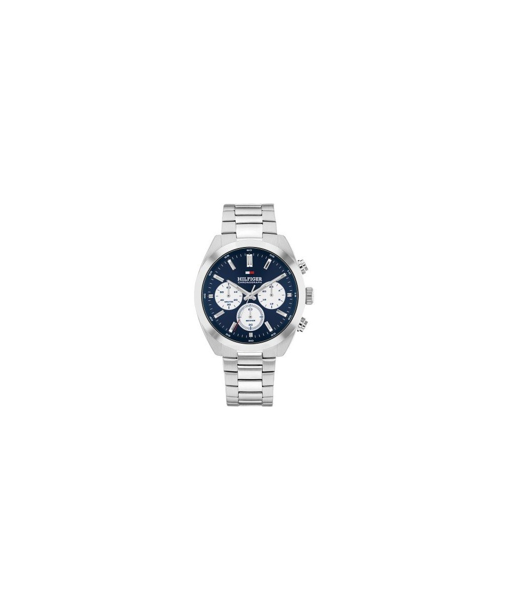 Reloj Tommy Hilfiger Hudson Plateado y Azul Multifunción Hombre 1710722