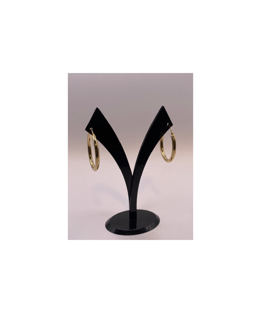 Pendientes de ORO 18 KTS, oro amarillo, forma de aro.