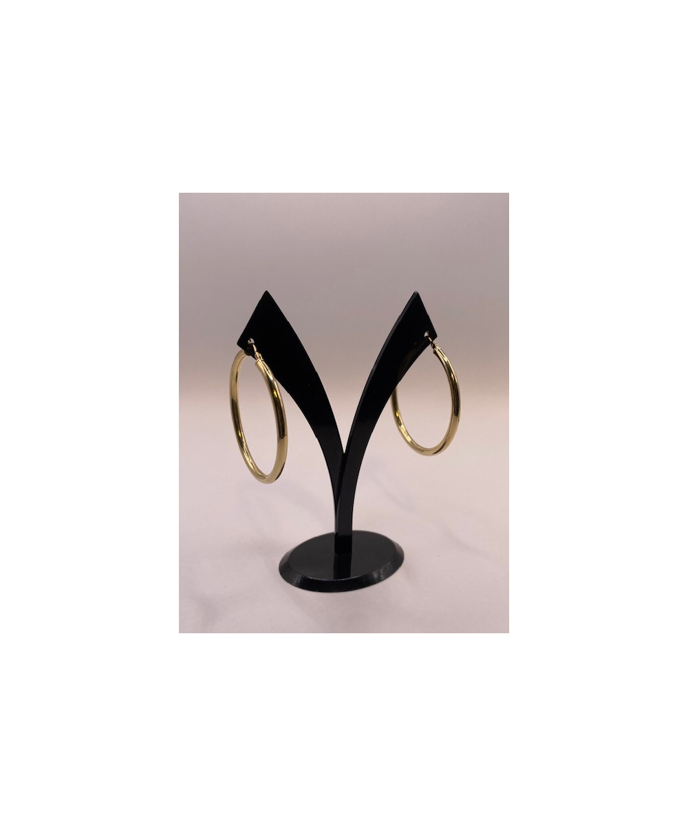 Pendientes de ORO 18 KTS, oro amarillo, forma de aro.