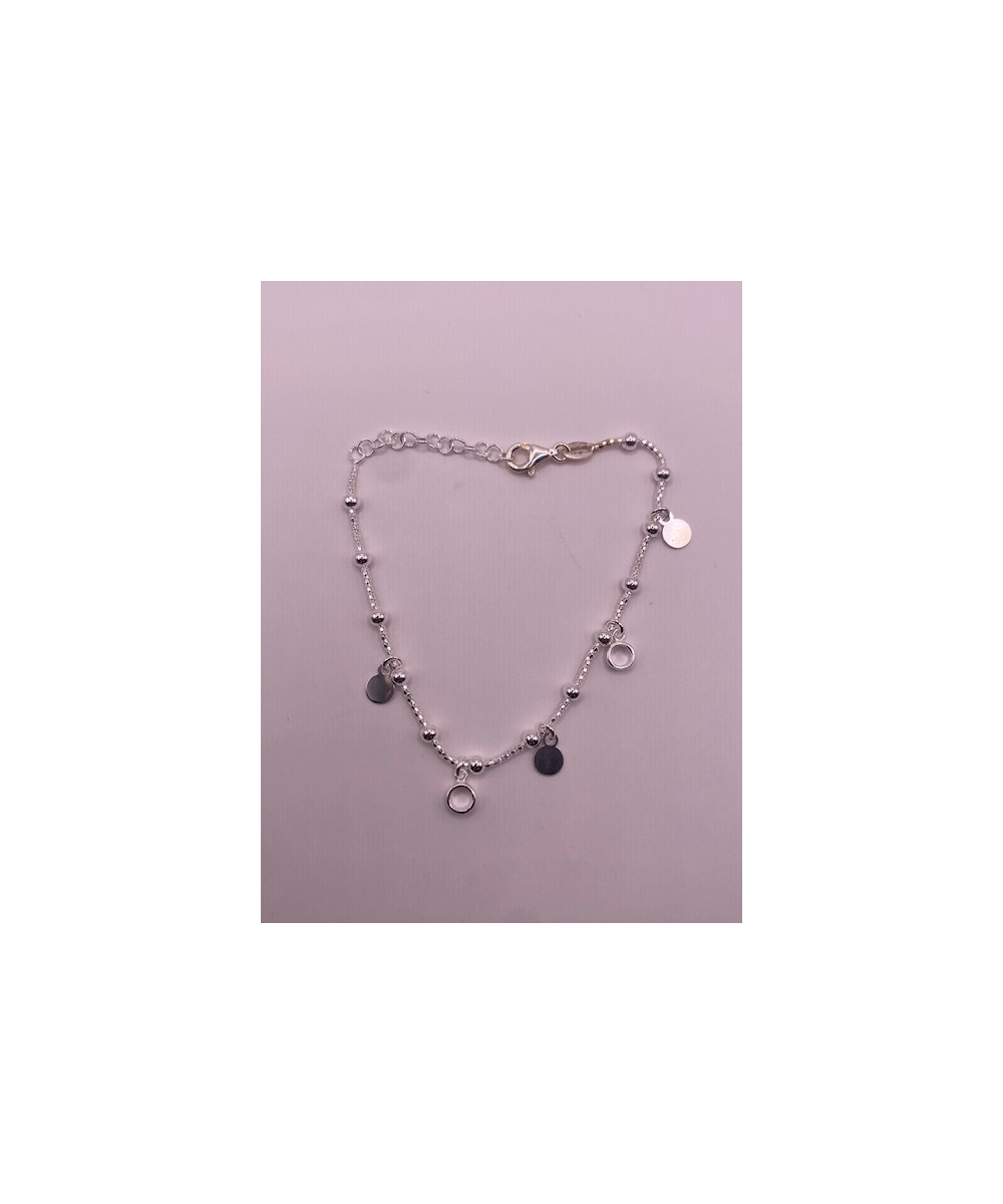 Pulsera de plata de ley de 925 m/m, con colgantes