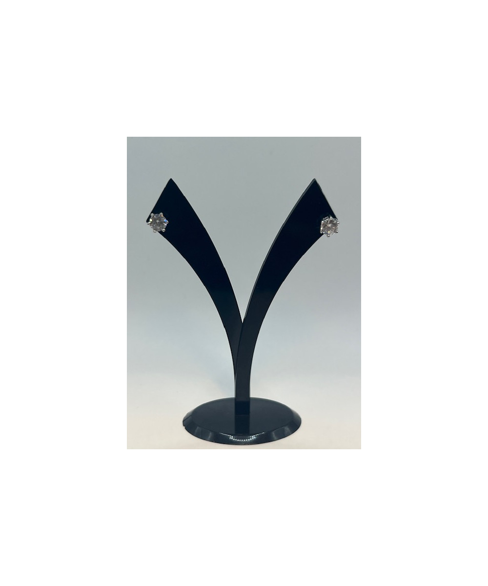 Pendientes de plata de ley de 925 m/m, con circonitas