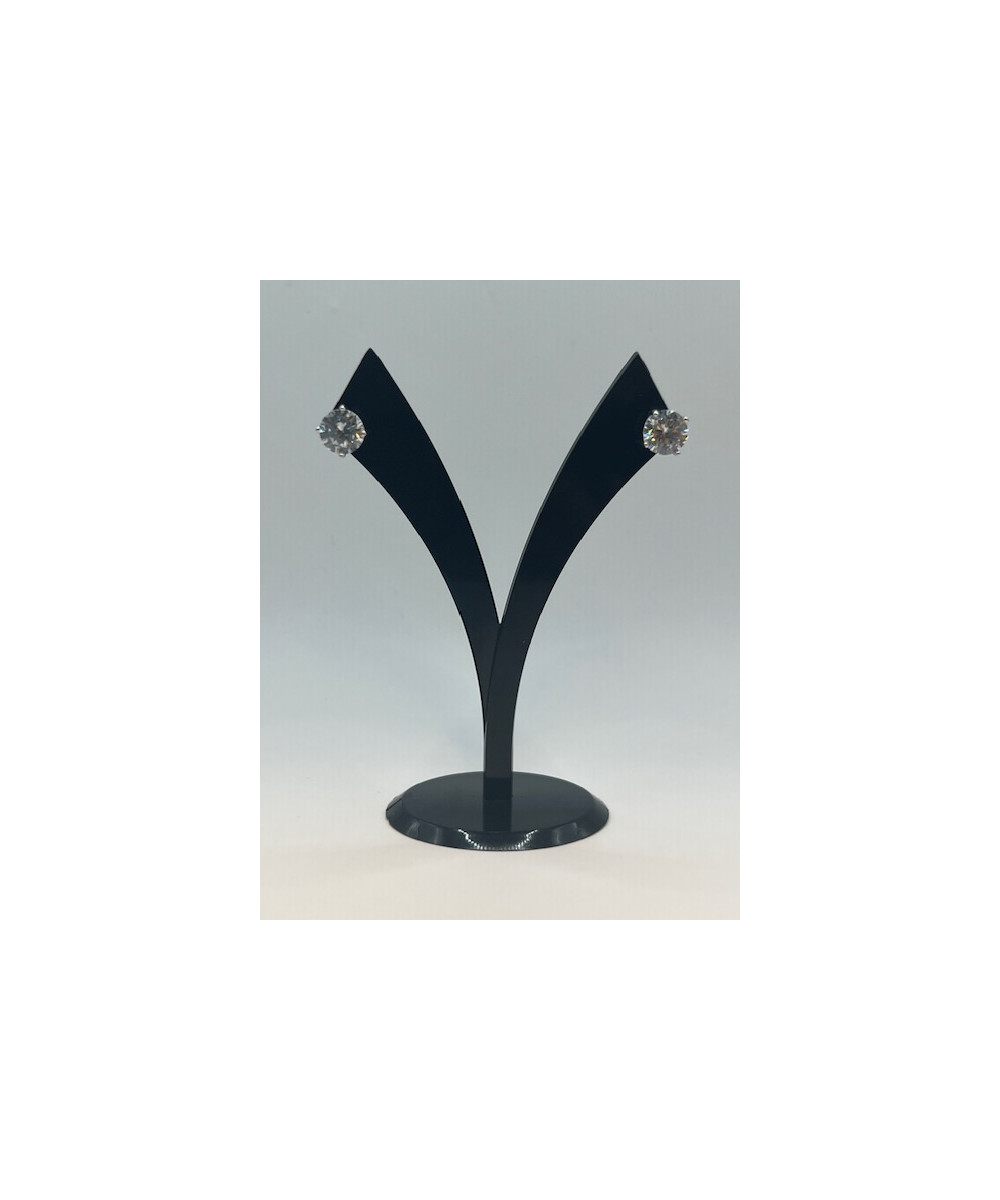 Pendientes de plata de ley de 925 m/m, con circonitas