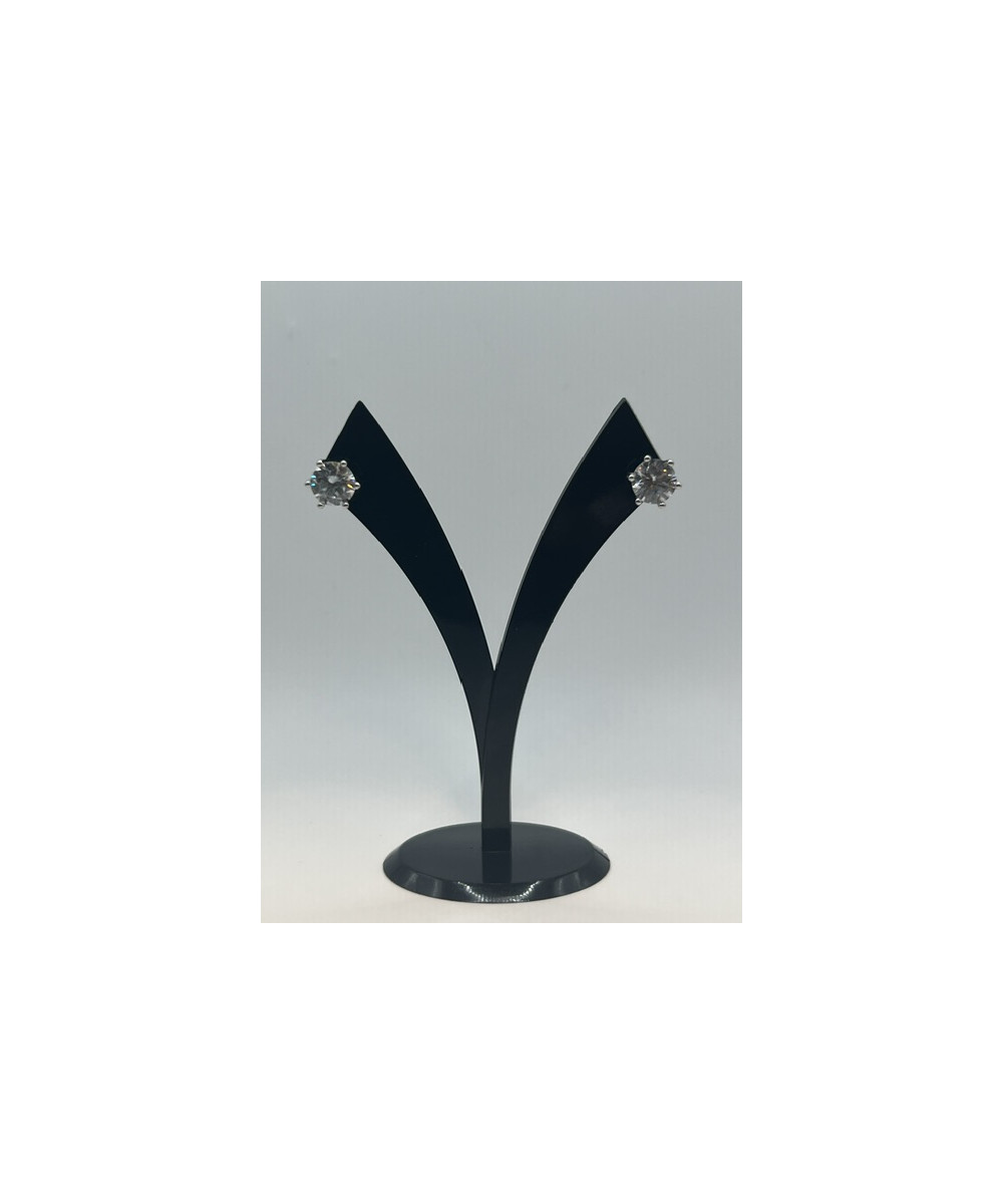 Pendientes de plata de ley de 925 m/m, con circonitas