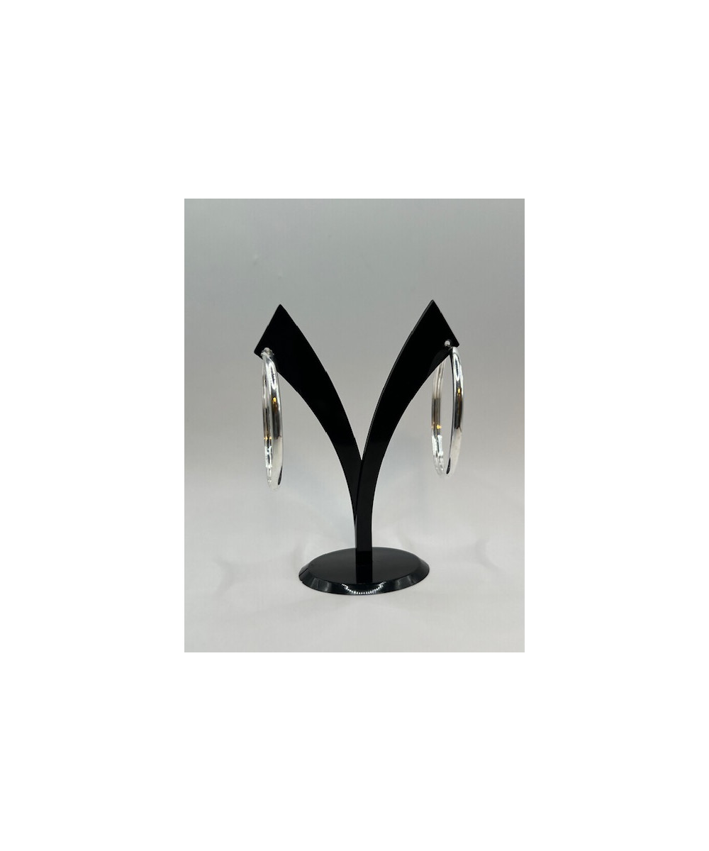 Pendientes de plata de ley de 925 m/m modelo aro liso.