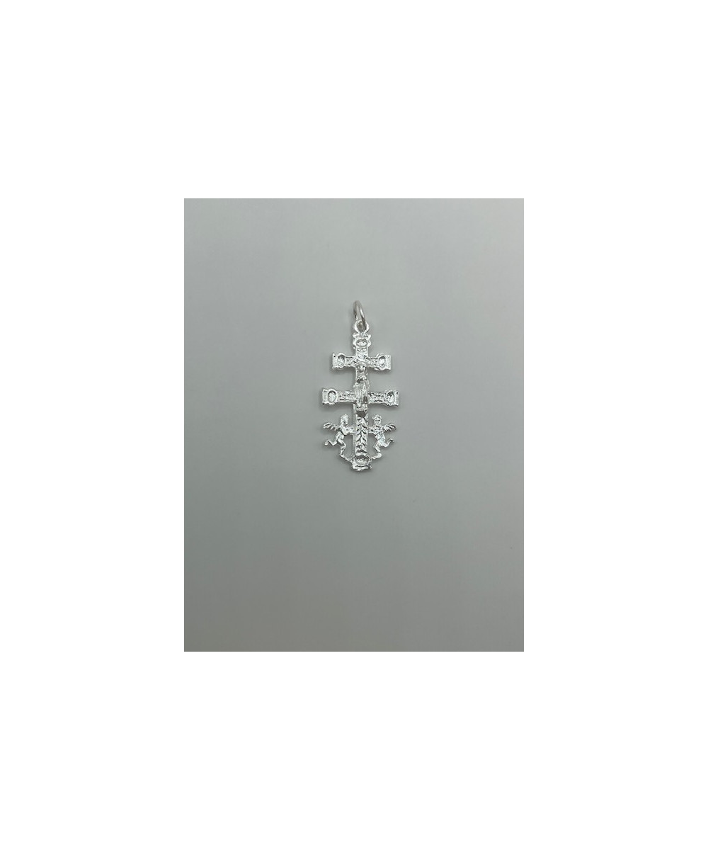 Cruz de plata de ley de 925 m/m modelo cruz de Caravaca
