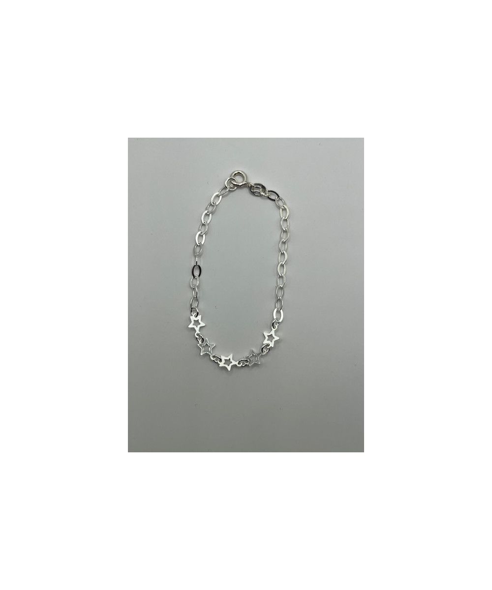 Pulsera de plata de ley de 925 m/m, con estrellas