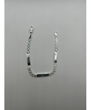 Pulsera de plata de ley de...