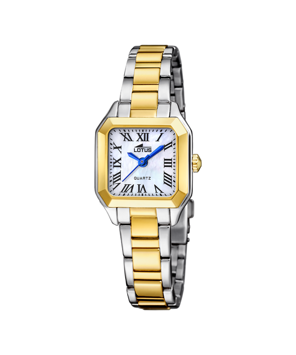 RELOJ DE MUJER LOTUS OLD MONEY 19036/2 CON ESFERA PLATA Y CORREA BICOLOR