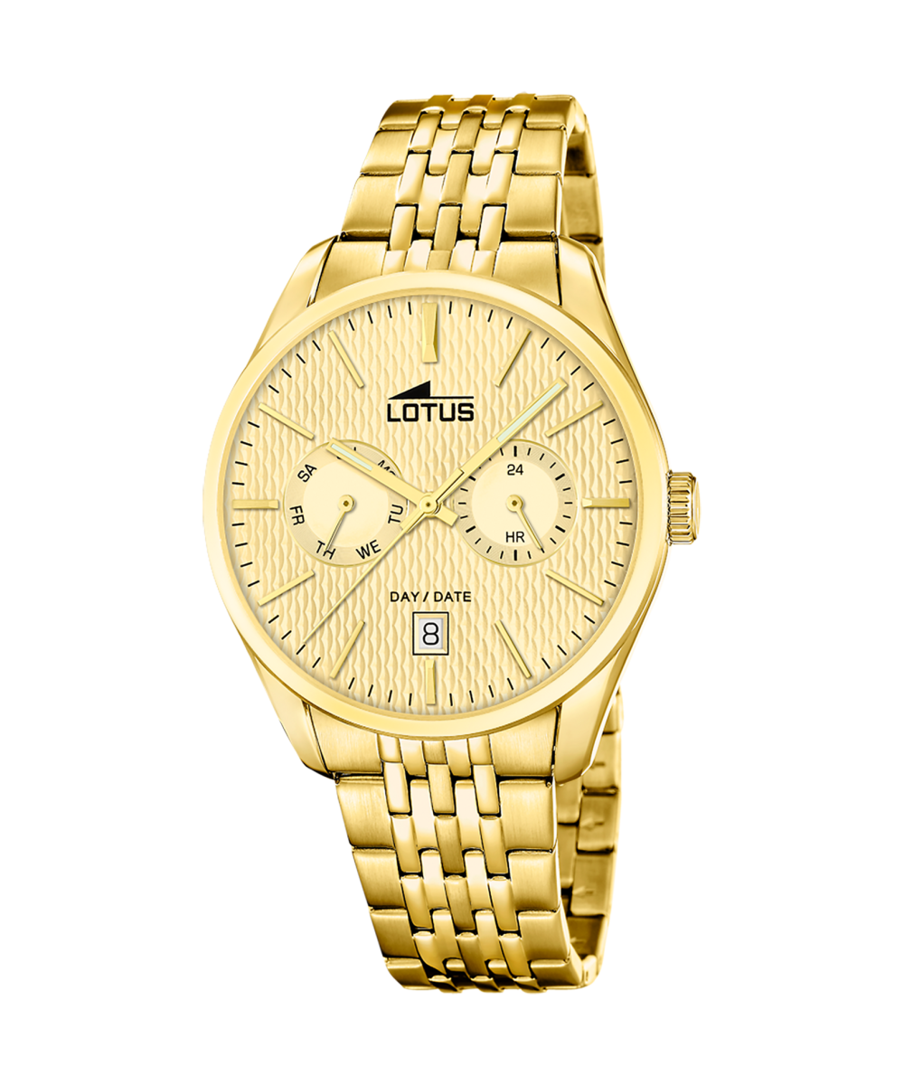 Reloj Lotus Multifunction Collection 19074/1 dorado brazalete de acero inoxidable, hombre