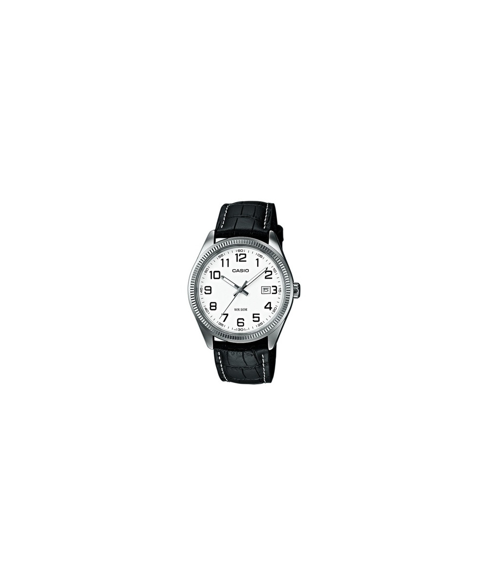 Reloj CASIO MTP-1302PL-7BV de caballero, caja de acero, correa de piel