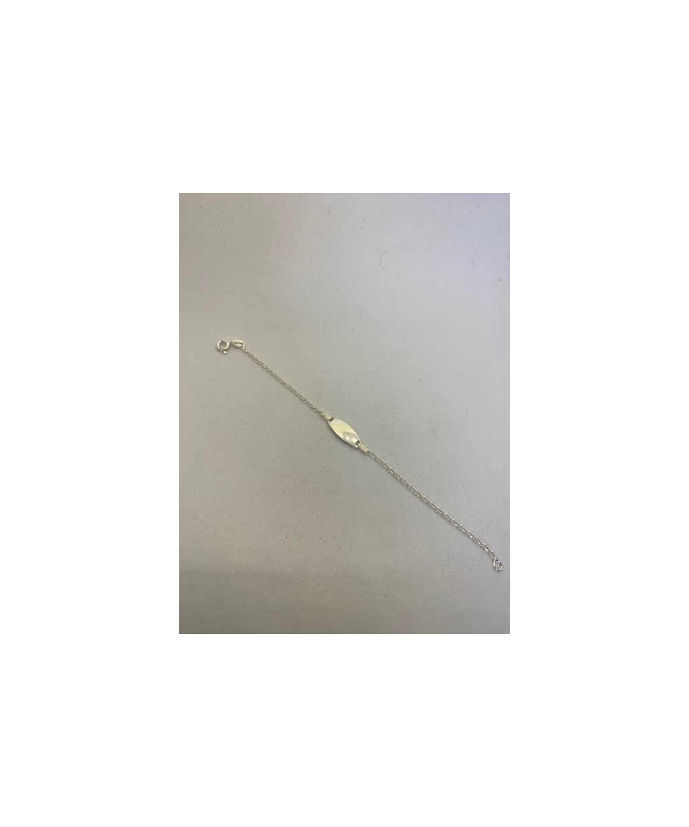 Pulsera de PLATA DE LEY , de 925 m/m para niña o niño, con placa