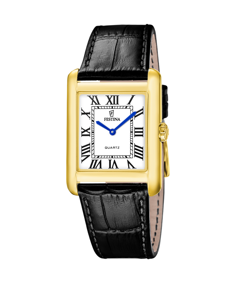 Reloj Festina On The Square F20772/1 gris correa de piel, hombre