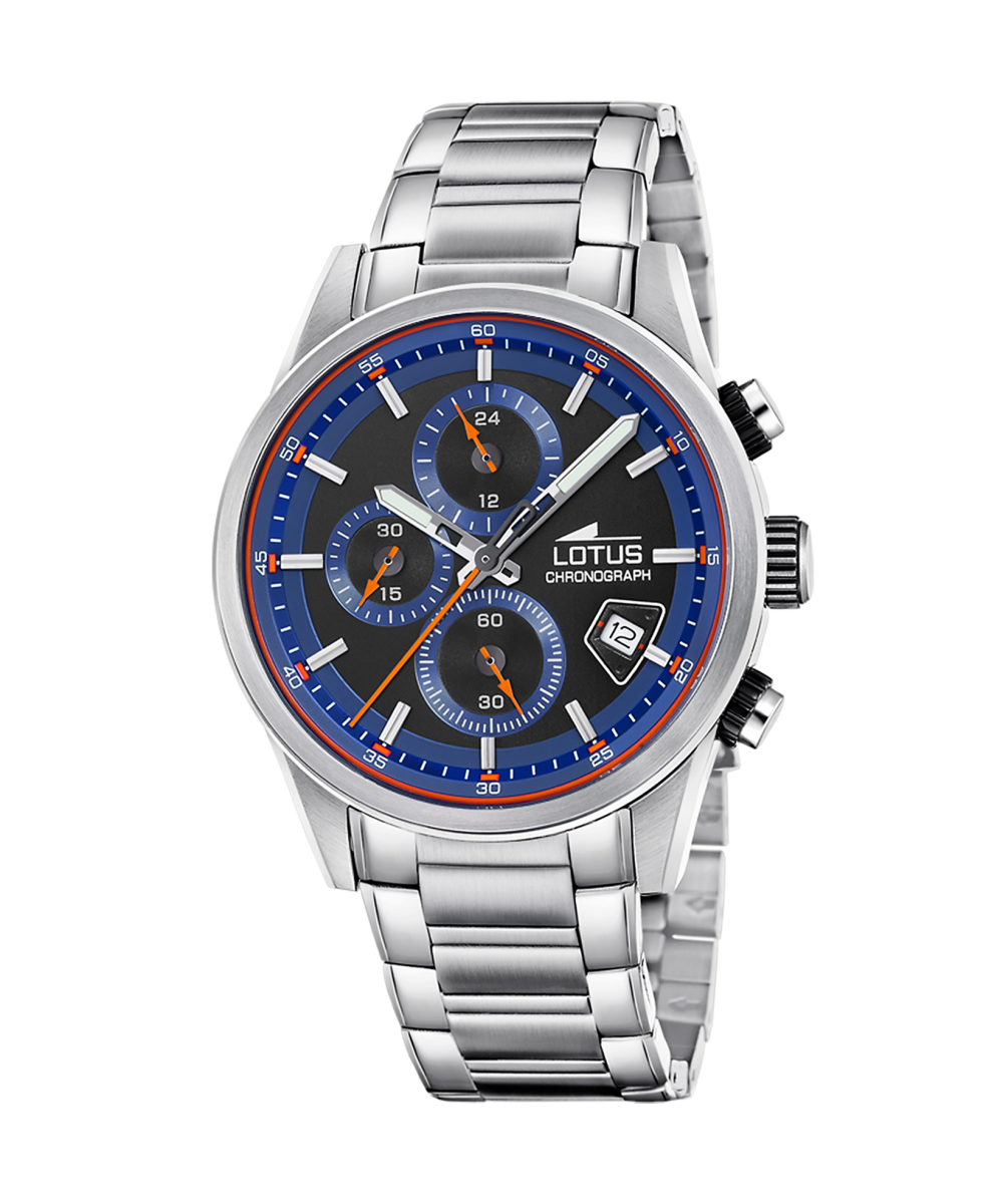 Lotus Pulse Collection 19084/3 - Cronógrafo esfera azul/negra 41 mm