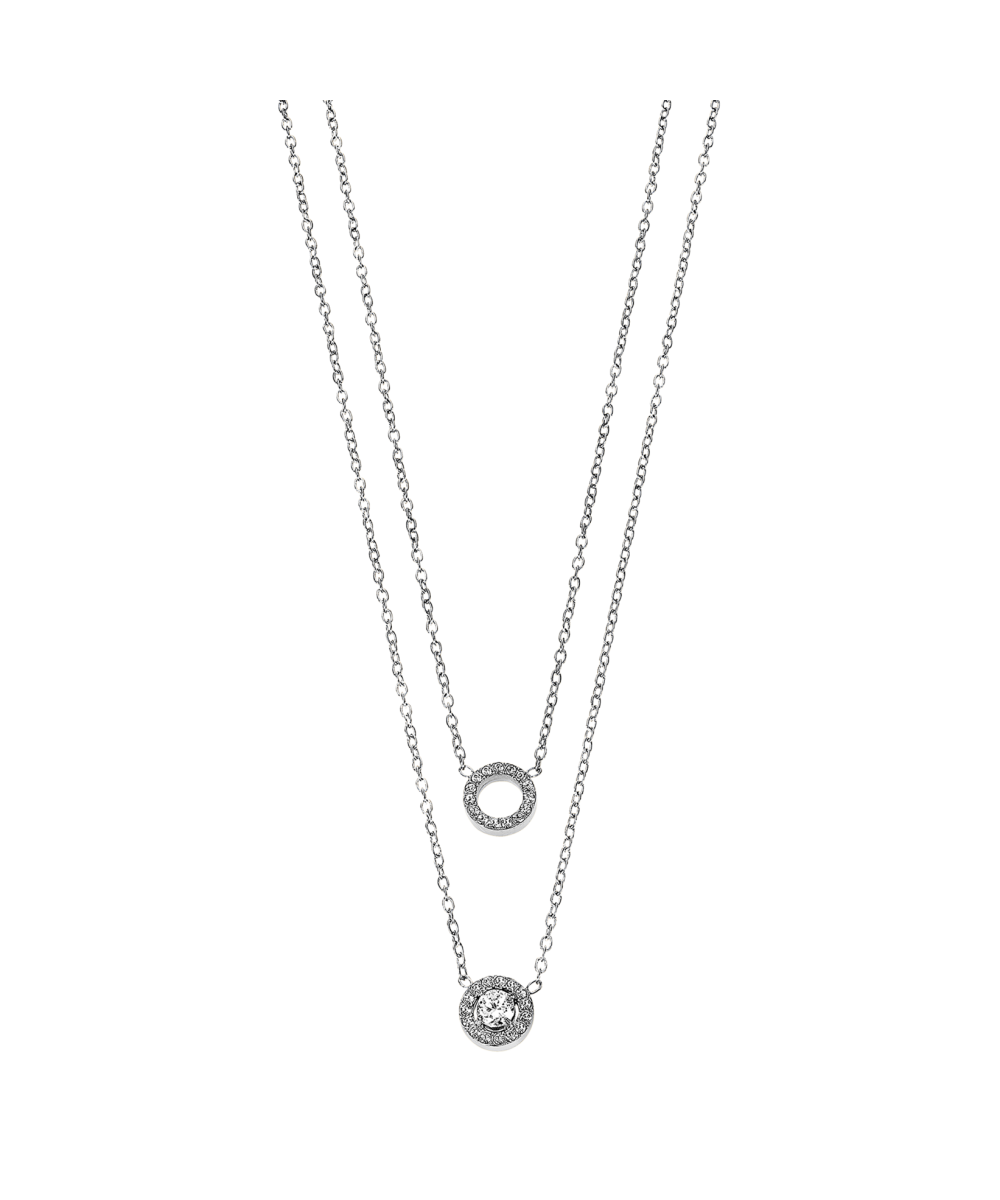 Collar doble de LOTUS STYLE LS2736-1/1, de acero 316, con 2 colgantes