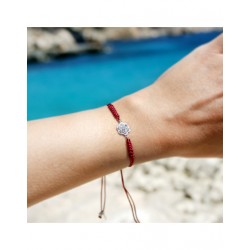 PULSERA CON BOTÓN MALLORQUÍN Y MACRAMÉ